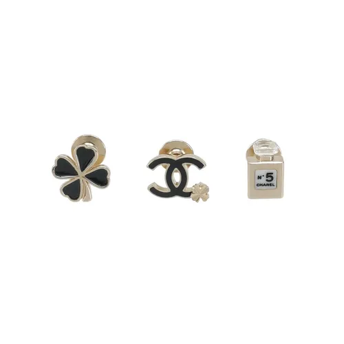 Chanel CC Logo Brooch Set