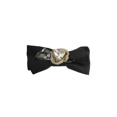 Miu Miu Faux Crystal Satin Bow Brooch