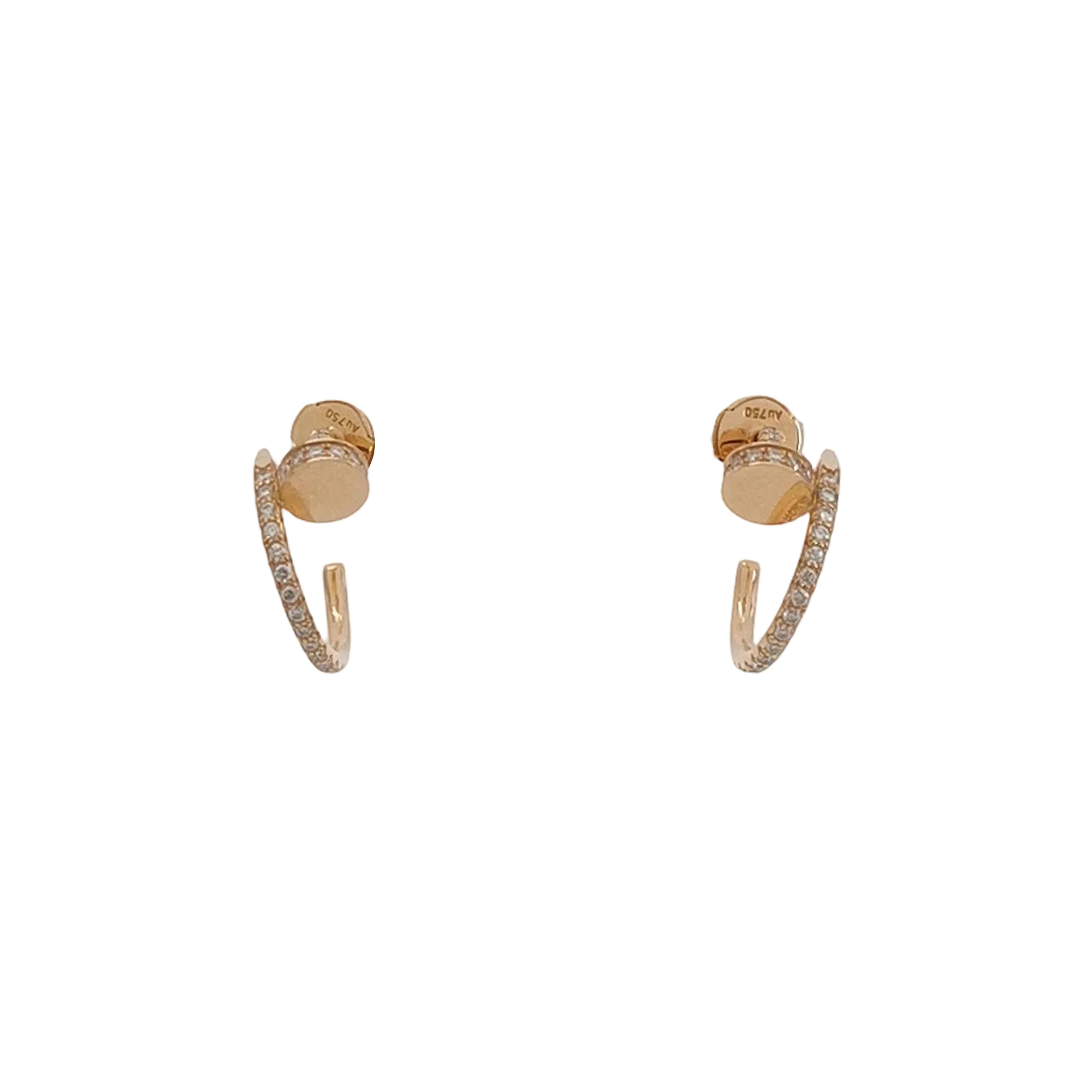 Cartier Juste un Clou Stud Earrings, 18K Rose Gold, Diamond