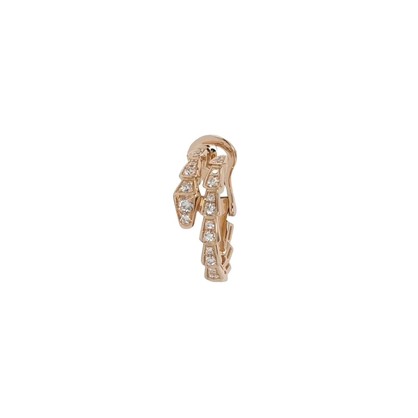 Bvlgari Serpenti Single Stud Earring, 18K Rose Gold, Diamond