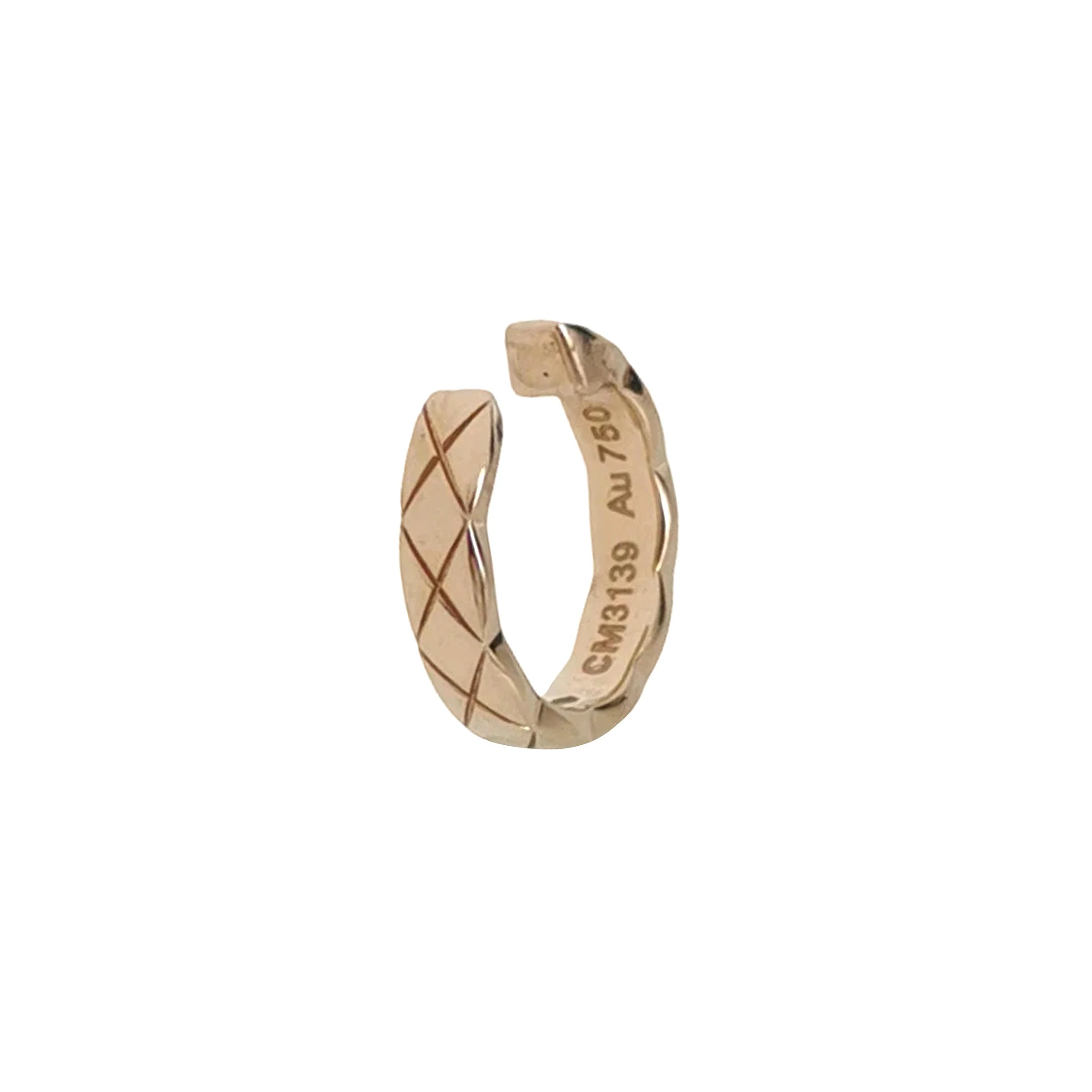 Chanel Coco Crush Ear Cuff, 18K Rose Gold, Quilted Motif