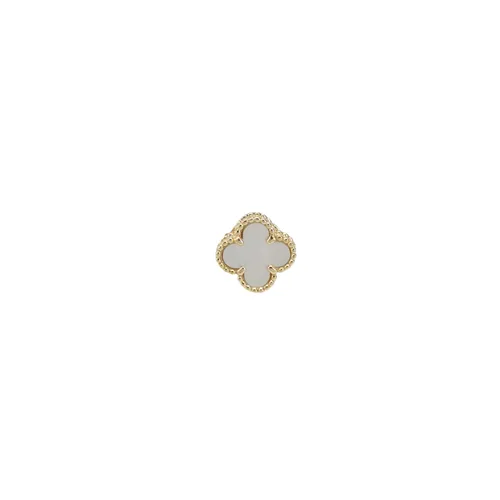Van Cleef & Arpels Sweet Alhambra Single Stud Earring, 18K Yellow Gold and Mother-of-Pearl