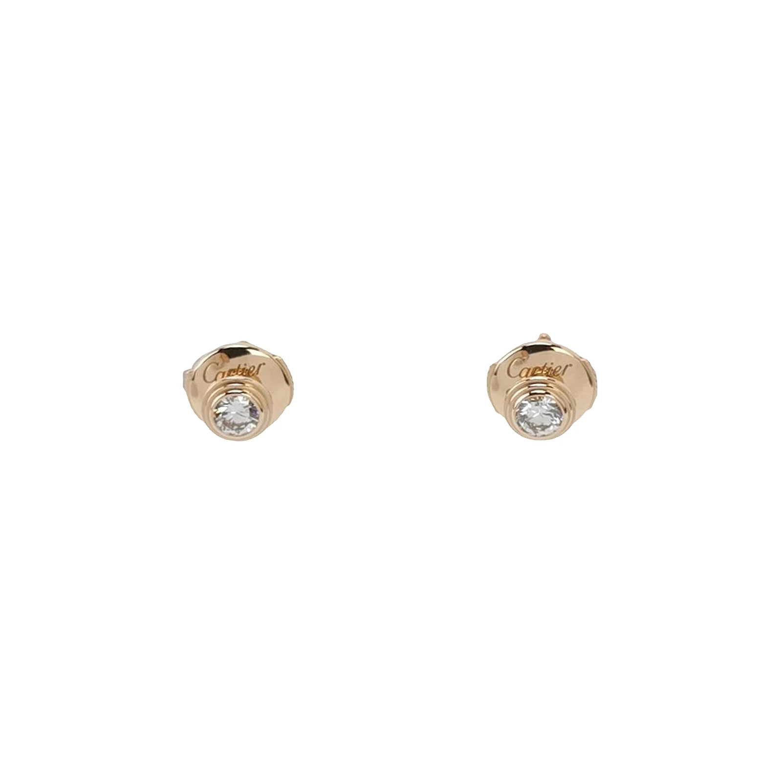Cartier d'Amour Medium Stud Earrings, 18K Rose Gold, Diamond