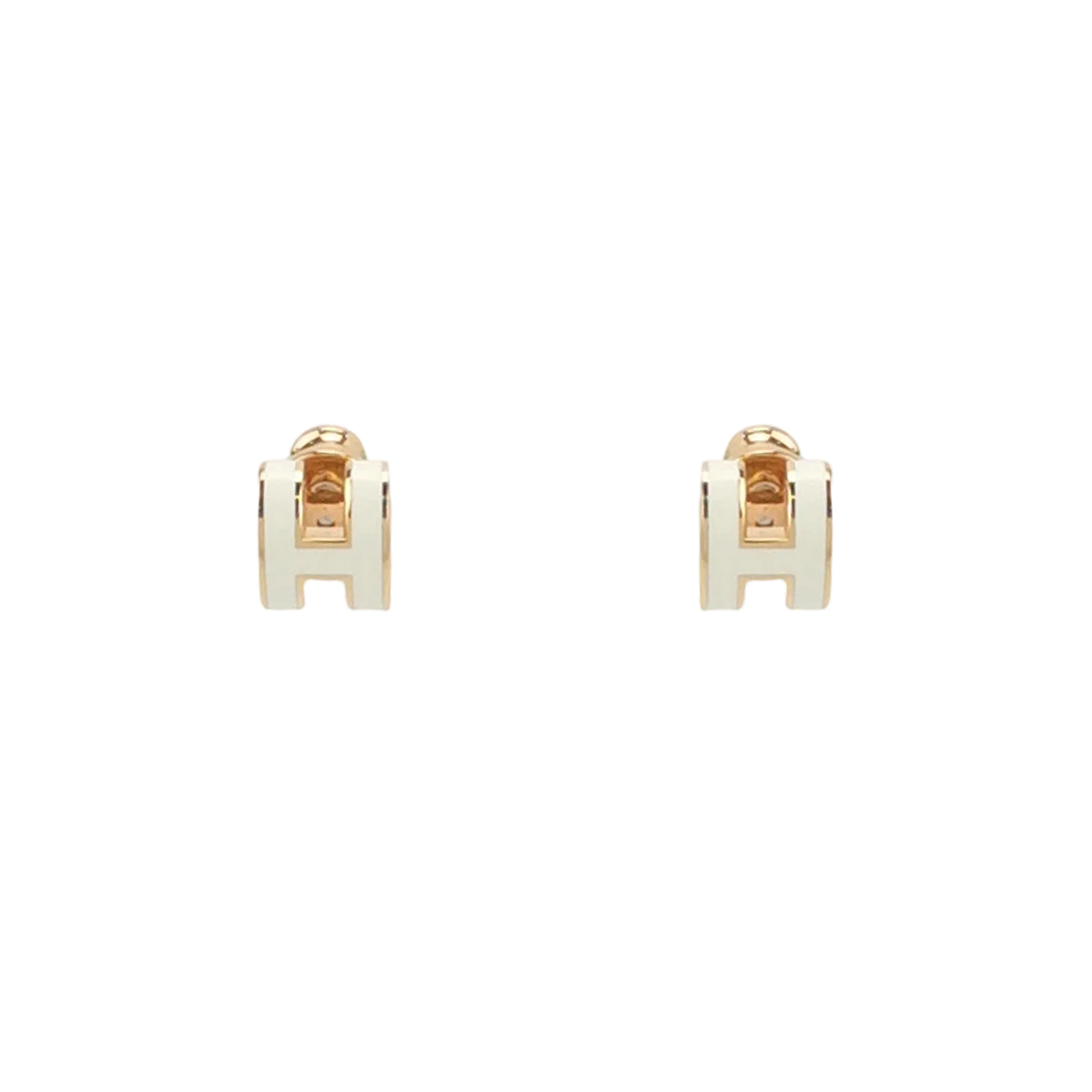 Hermès Pop H Mini Stud Earrings, Enamel