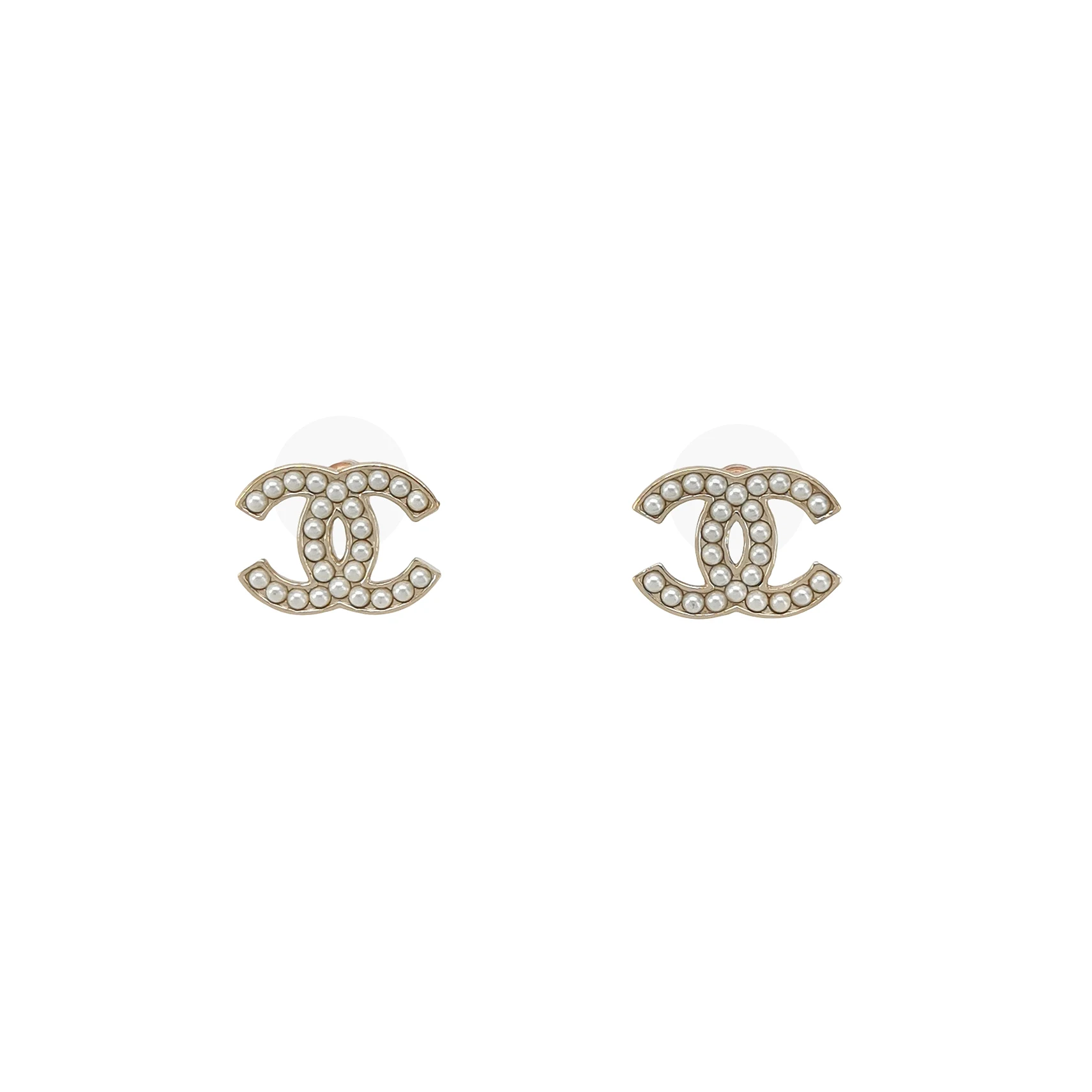 Chanel CC Logo Stud Earrings (21P)