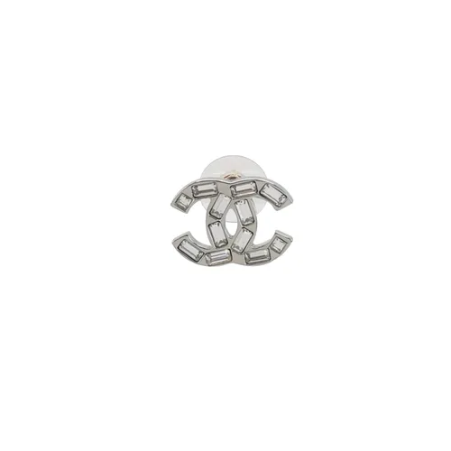 Chanel 23V Faux Crystal CC Single Stud Earring