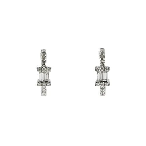 TSL The Gift of Love Earrings, 18K White Gold Diamond