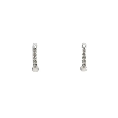 TSL 18K White Gold Diamond Earrings
