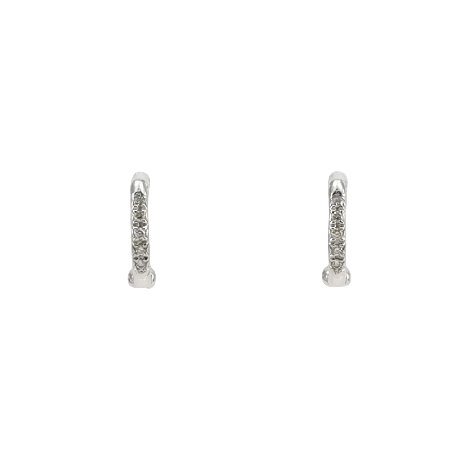 TSL 18K White Gold Diamond Earrings