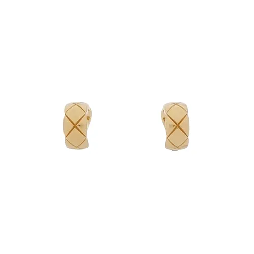 Chanel Coco Crush Stud Earrings, 18K White Gold and 18K Yellow Gold