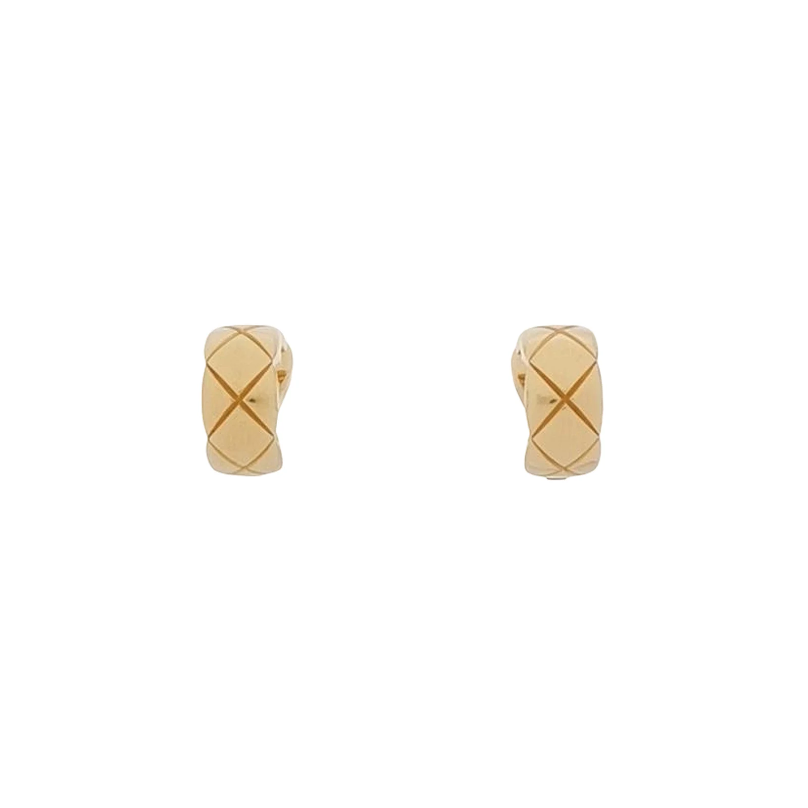 Chanel Coco Crush Stud Earrings, 18K White Gold and 18K Yellow Gold