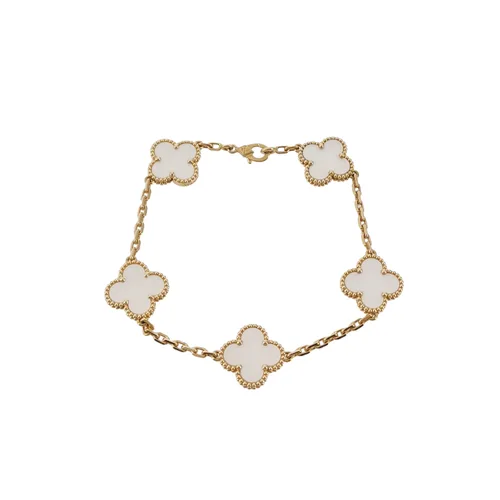 Van Cleef & Arpels Vintage Alhambra Bracelet, 18K Yellow Gold, Mother-of-Pearl