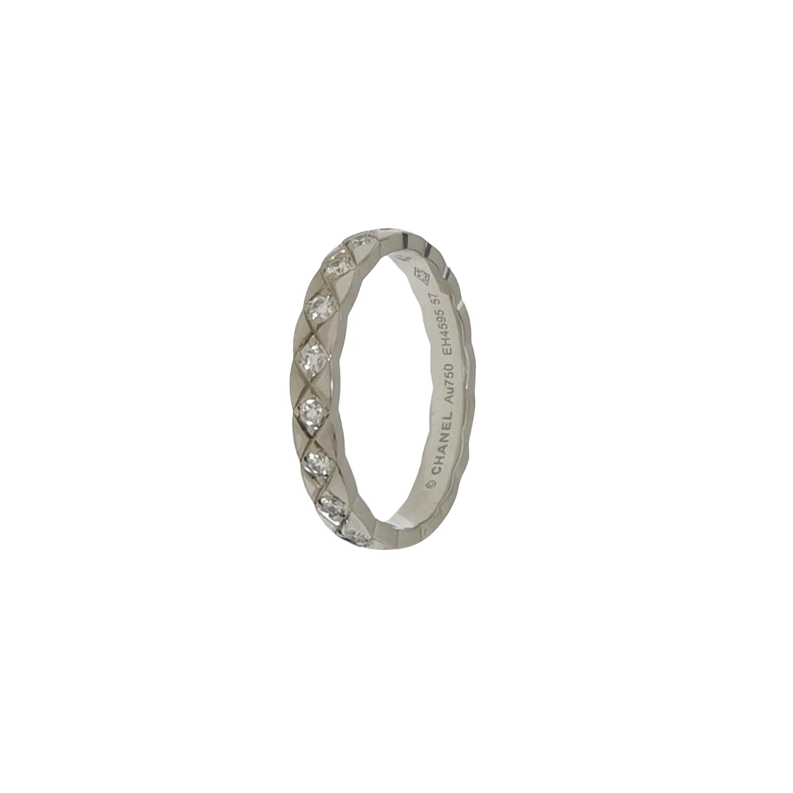 Chanel Coco Crush Ring, 18K White Gold, Diamond