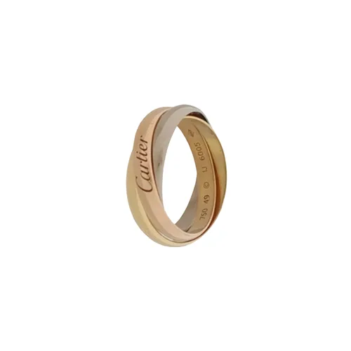 Cartier Trinity Ring, Small Model, 18K Rose Gold, White Gold and Yellow Gold, Size 10