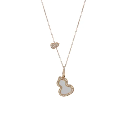 Qeelin Wulu Necklace, 18K Rose Gold, Diamond and Mother-of-Pearl