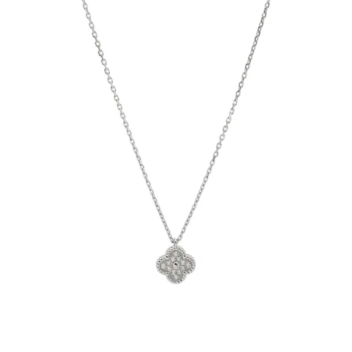 Van Cleef & Arpels Sweet Alhambra Necklace, 18K White Gold, Diamond