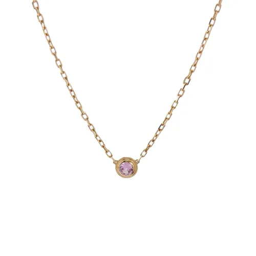 Cartier d'Amour Necklace, 18K Rose Gold and Sapphire, Saucer Pendant
