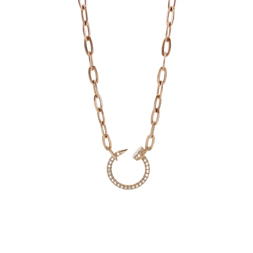 Cartier Juste un Clou Necklace, 18K Rose Gold, Diamond
