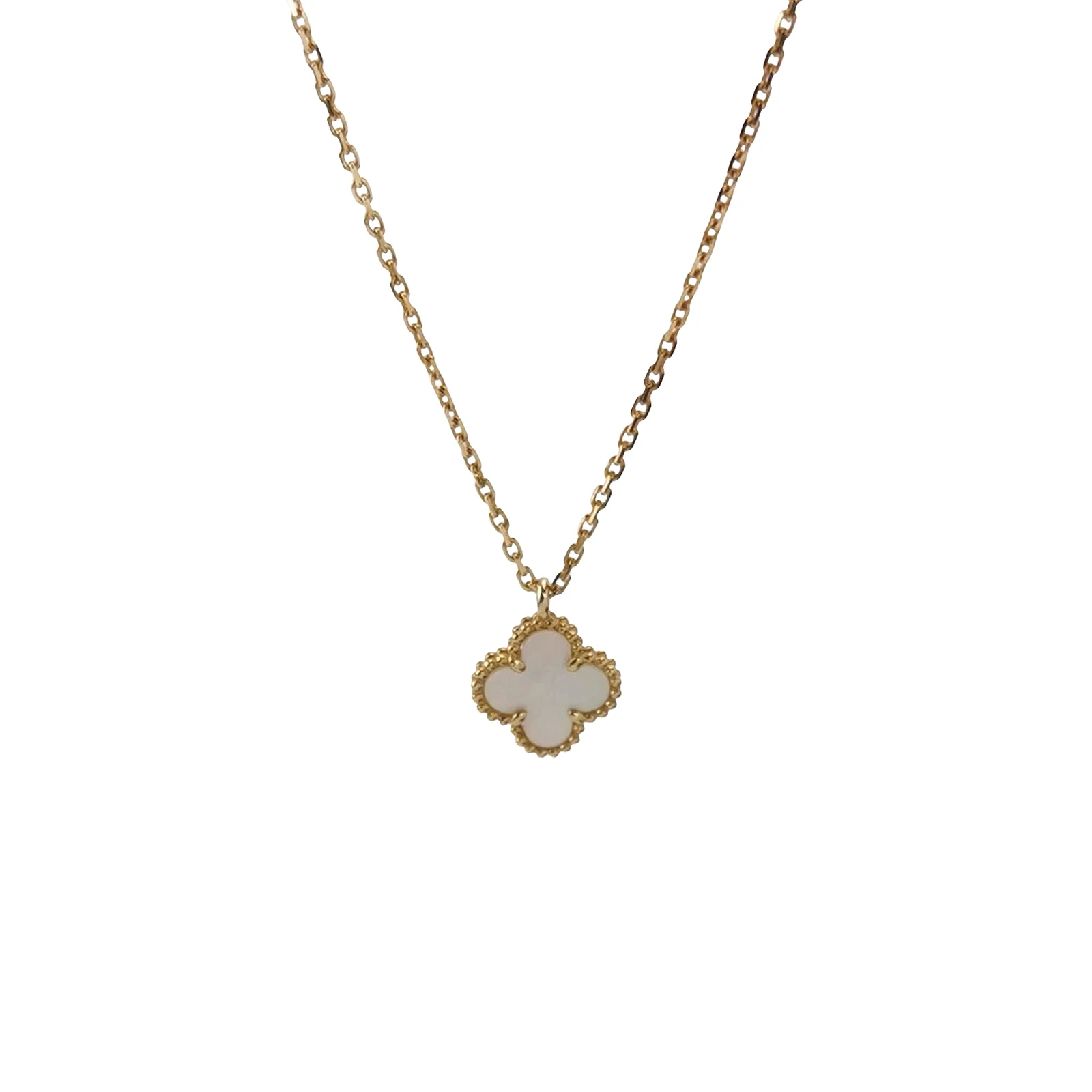 Van Cleef & Arpels Sweet Alhambra Necklace, 18K Yellow Gold and Mother-of-Pearl