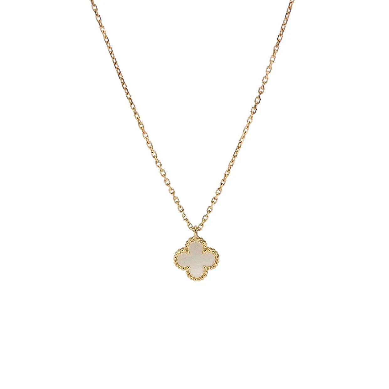 Van Cleef & Arpels Sweet Alhambra Necklace, 18K Yellow Gold and Mother-of-Pearl