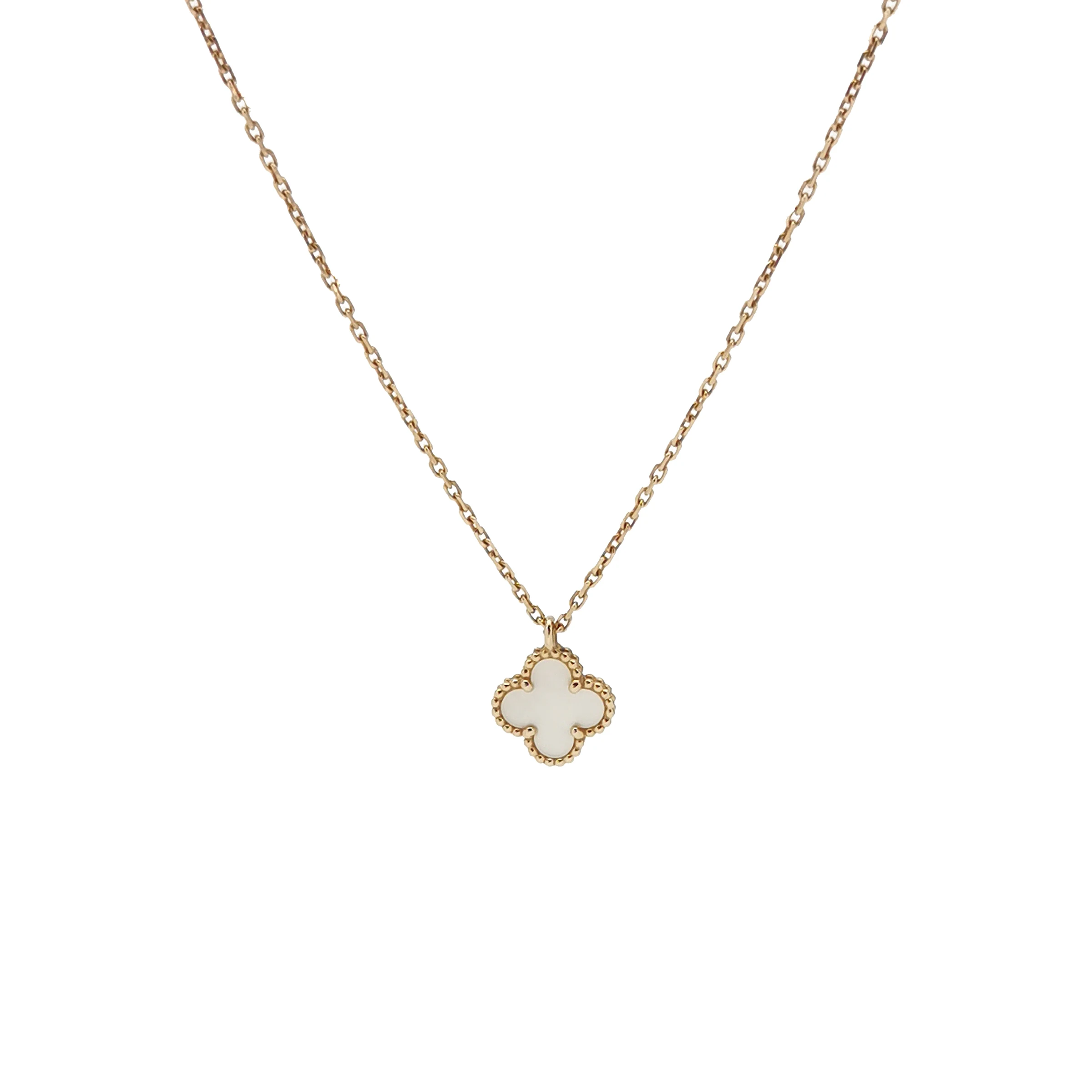 Van Cleef & Arpels Sweet Alhambra Necklace, 18K Yellow Gold, Mother-of-Pearl