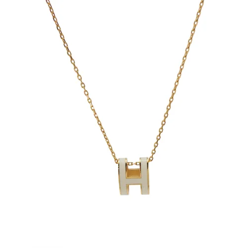 Hermès Pop H Necklace, Gold-Tone Enamel
