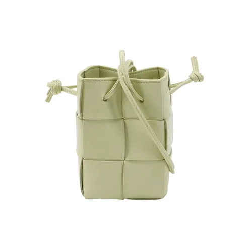 Bottega Veneta Cassette Bag, Mini, Green Intrecciato Lambskin