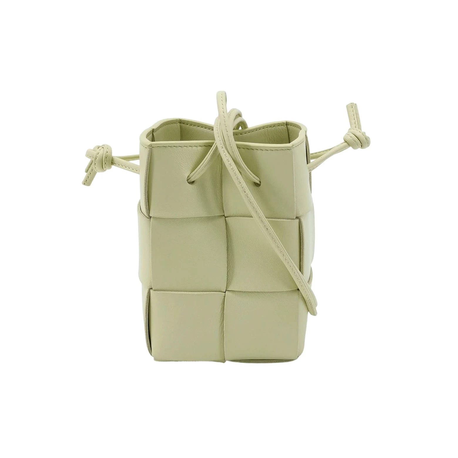Bottega Veneta Cassette Bag, Mini, Green Intrecciato Lambskin