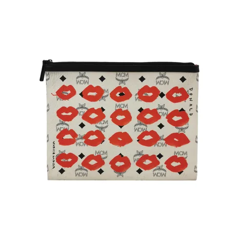 MCM x Vogue Korea Red Lips Visetos Clutch