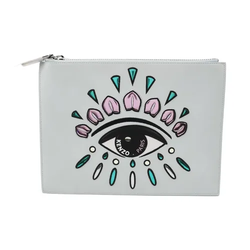 Kenzo Eye Motif Leather Clutch