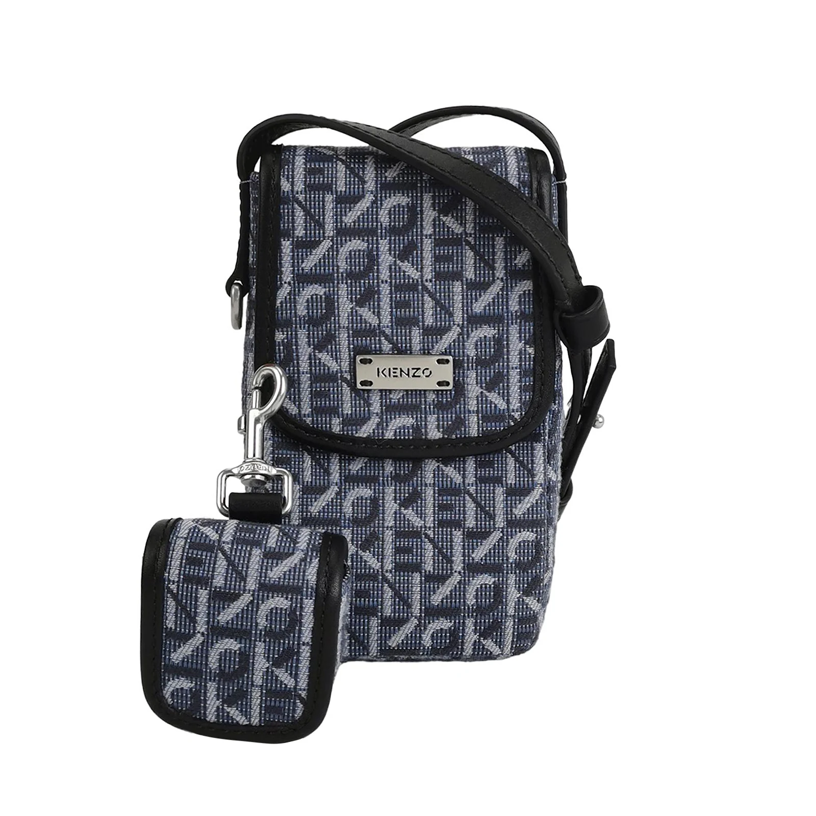 Kenzo Logo Canvas and Leather Crossbody Bag Set