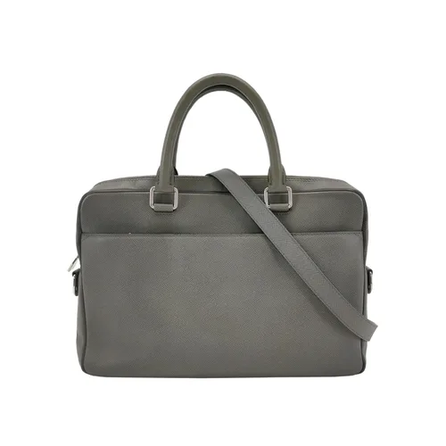 Louis Vuitton Zip Briefcase Bag, Grey Calfskin