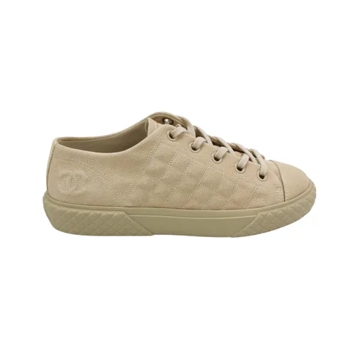 Chanel Lace-Up Sneakers, Canvas