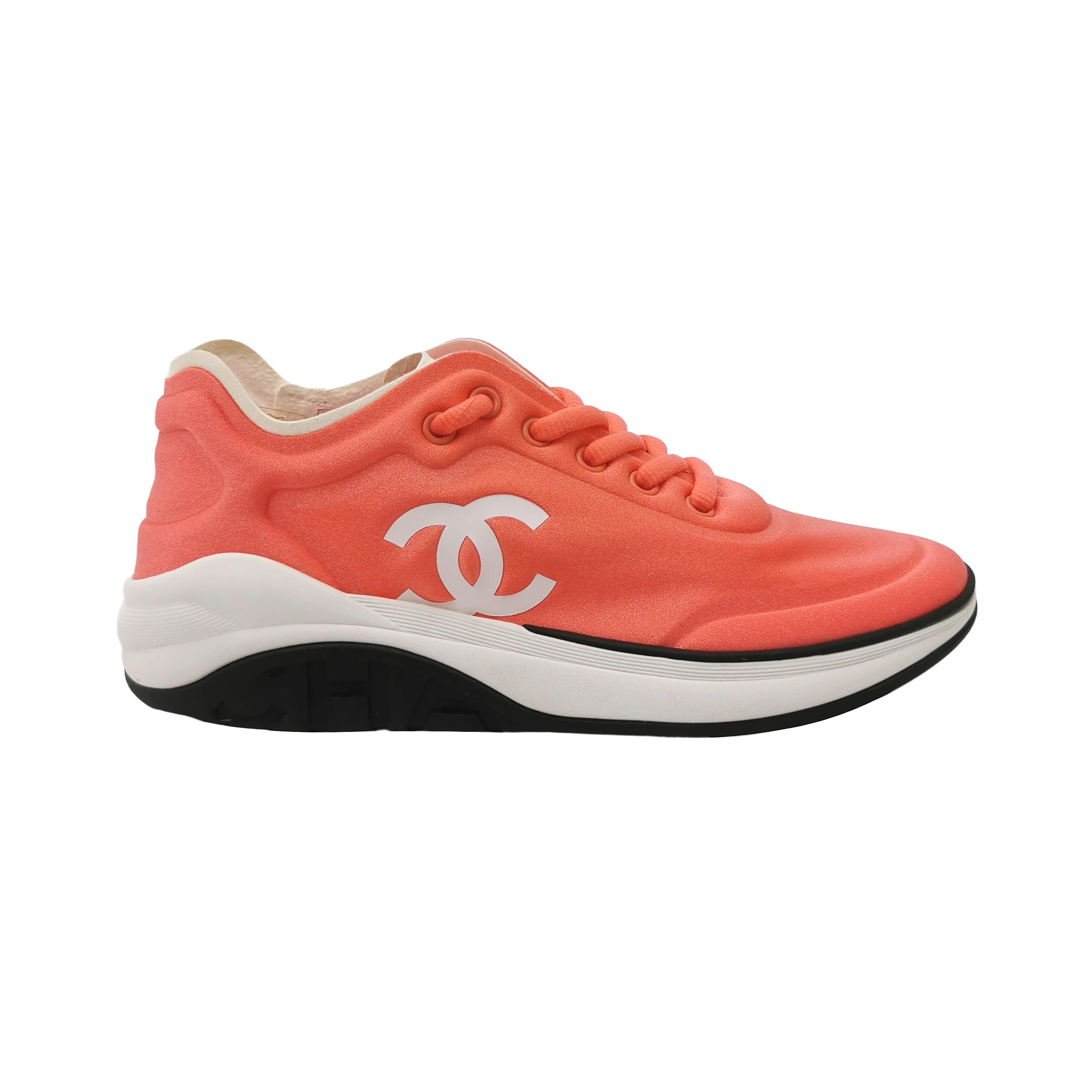 Chanel CC Logo Lace-Up Sneakers