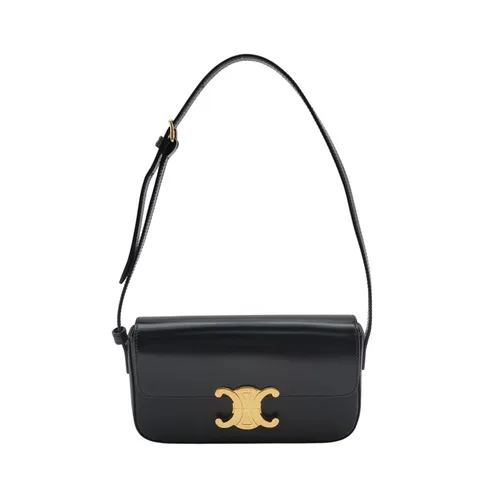 Celine Claude Bag, Black Calfskin