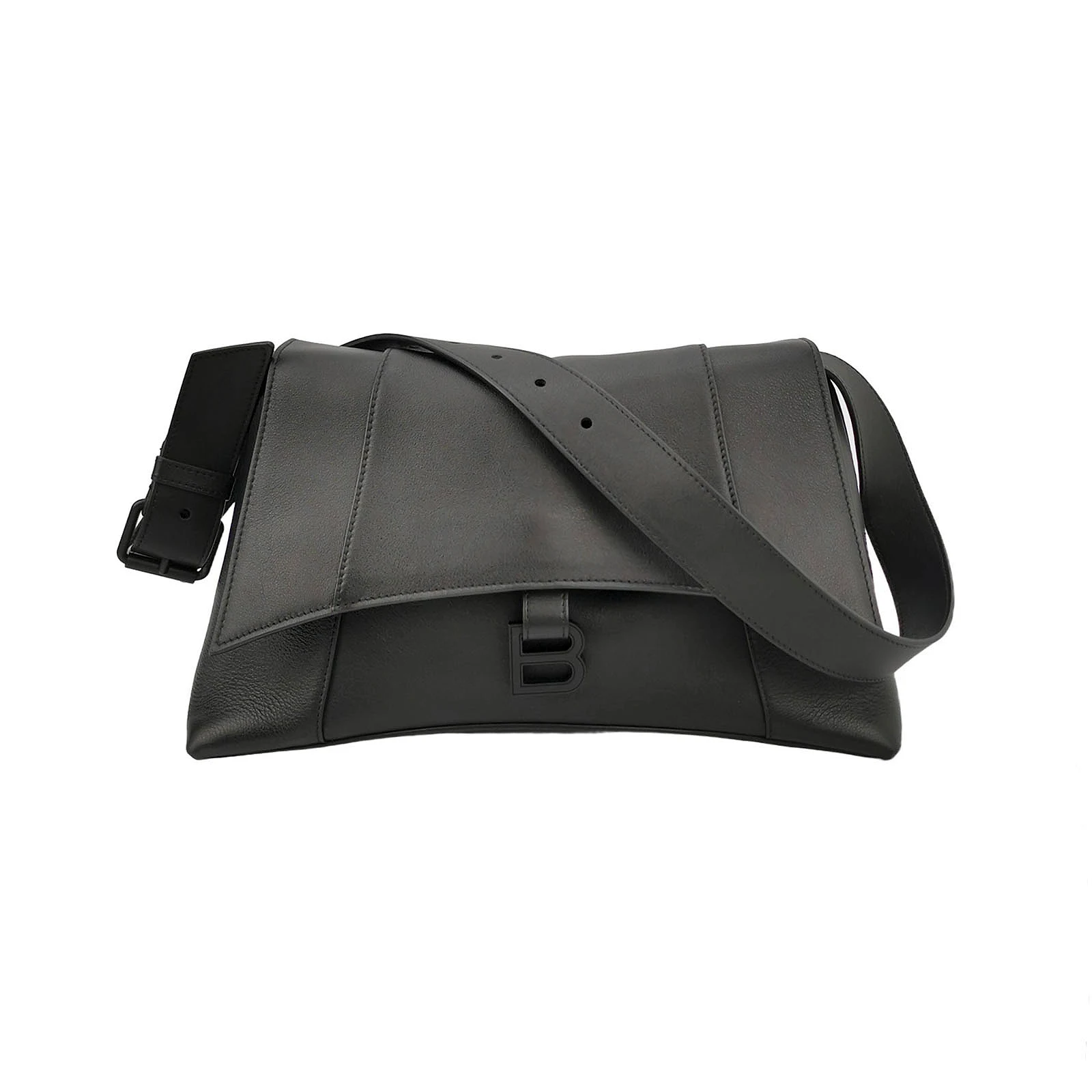 Balenciaga Downtown Medium Shoulder Bag, Calfskin, B Buckle