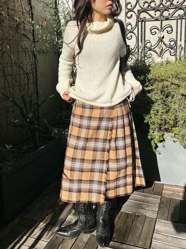 High Neck Knit Top #38 Ivory Knit/Sweater