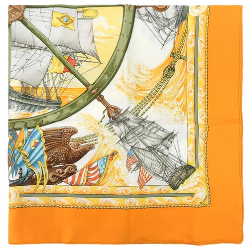 Carre 90 VIVE LE VENT Scarf Orange/Multicolor