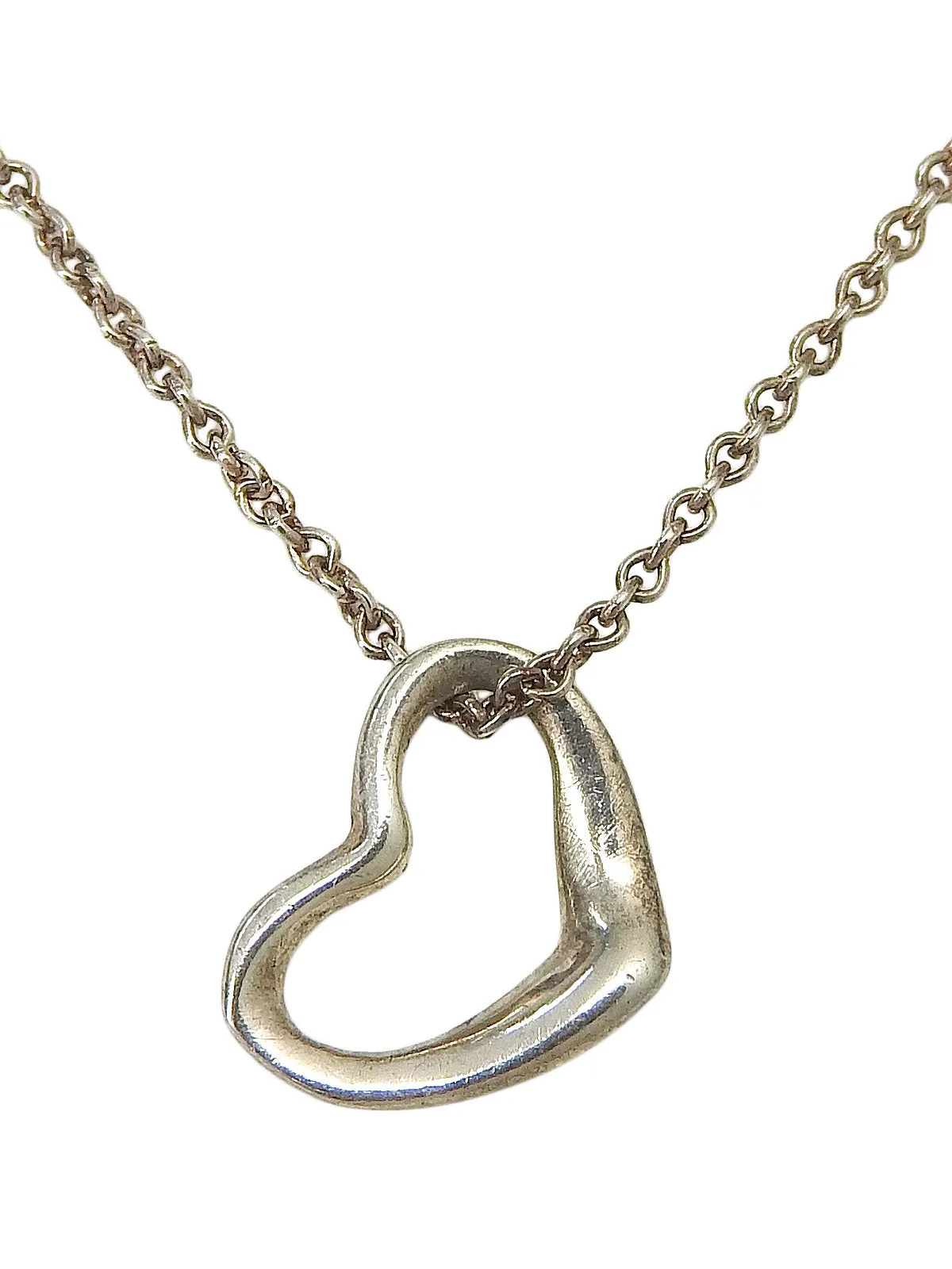 925 Open Heart Necklace Silver