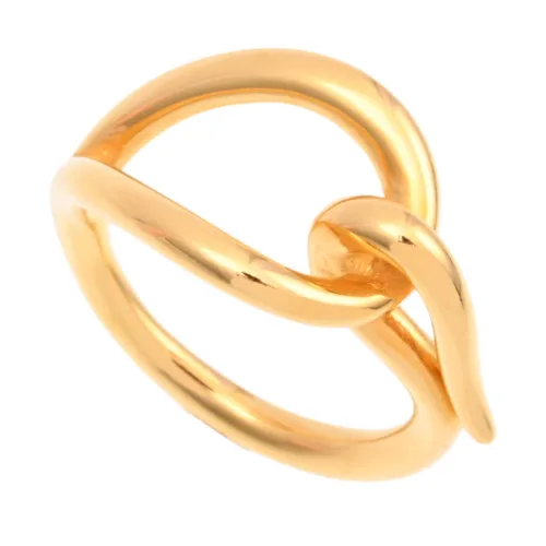 Jumbo Scarf Ring, Gold