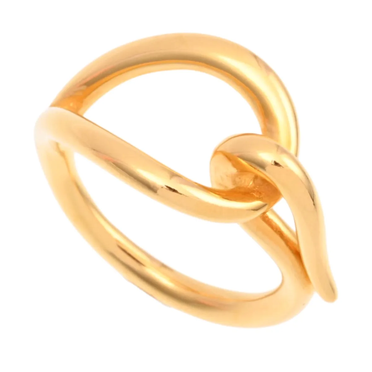Jumbo Scarf Ring, Gold