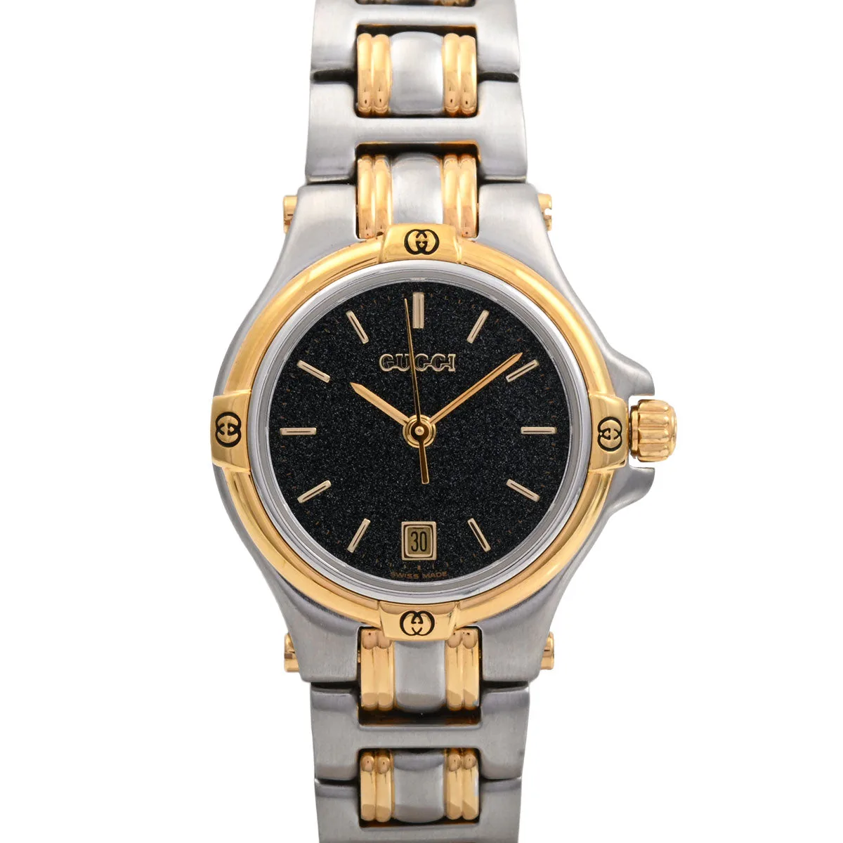 Round Logo Face Watch 9404L Quartz Black