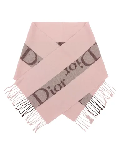 Wool Logo Line Scarf Pink Muffler