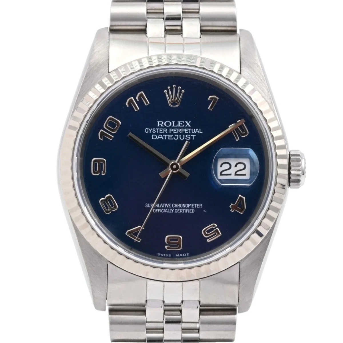 Circa 1990–1991 Computer Dial Datejust 36mm 16234 Automatic Blue Wristwatch