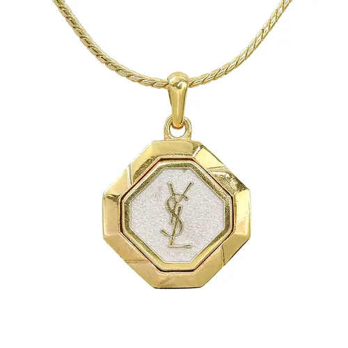 Octagon Motif Logo Necklace Gold