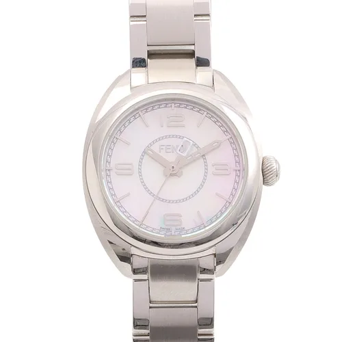 Round Logo Face Watch 21000S White Shell