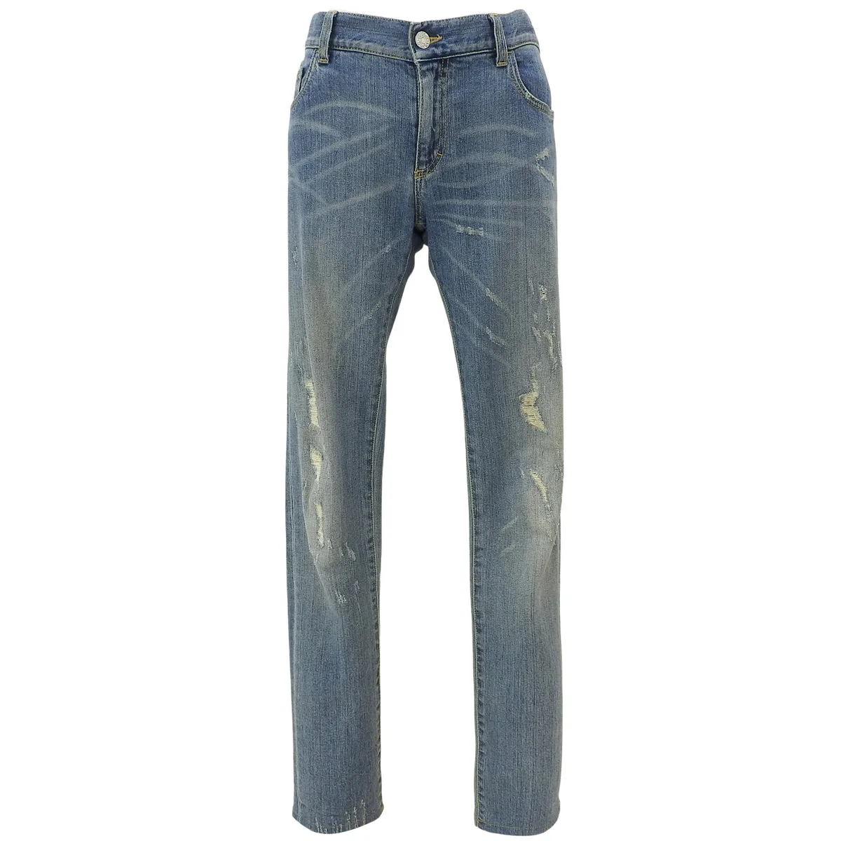 Distressed Denim Pants #42 Indigo