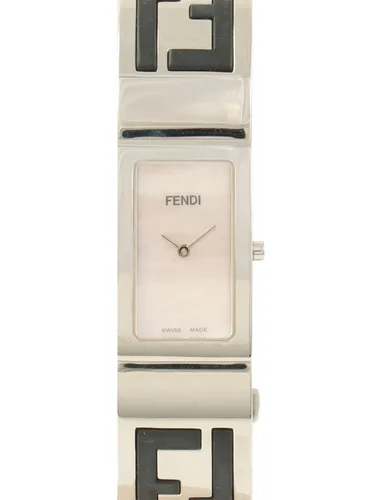 Shell Logo Face Bangle Watch Silver/Pink Wristwatch