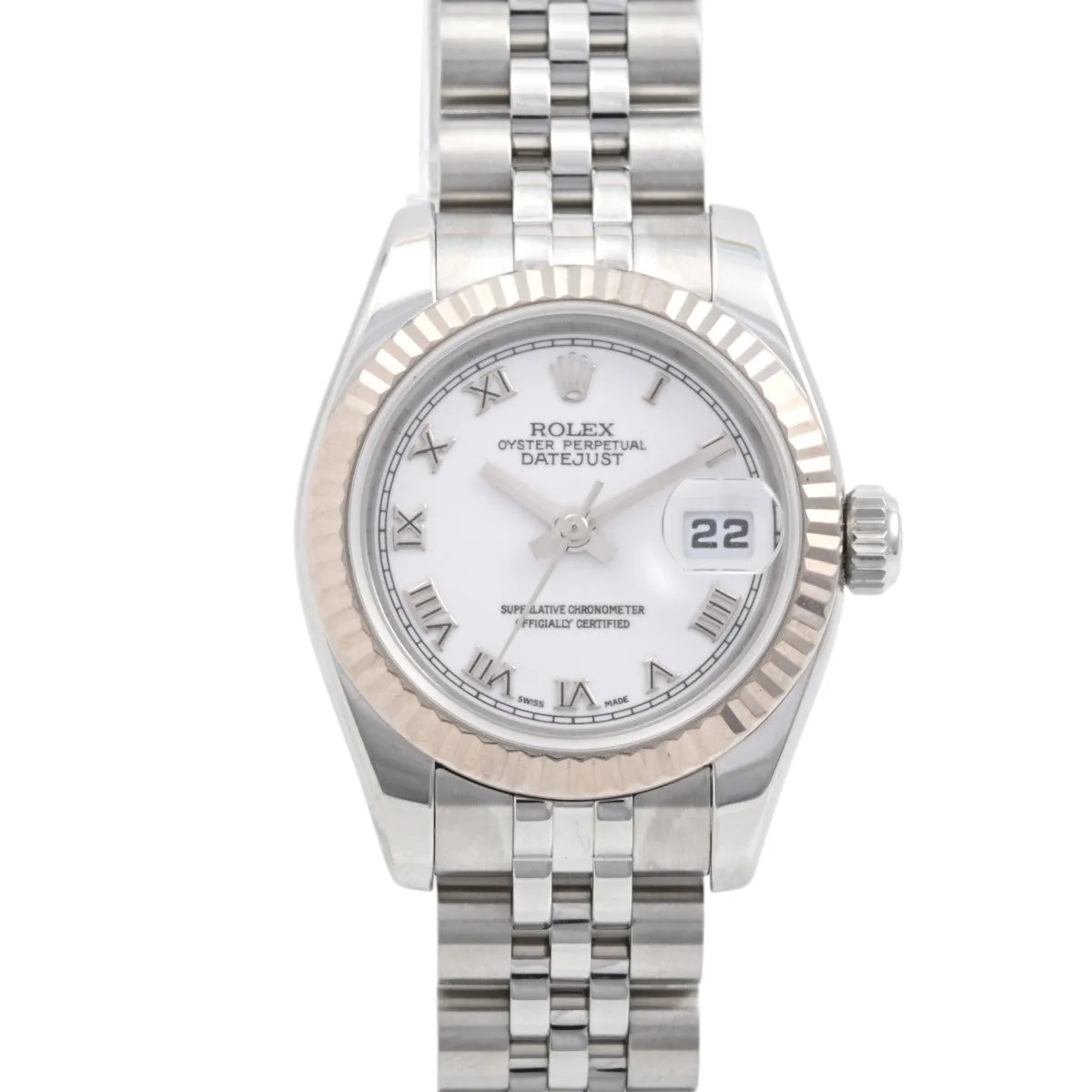 Datejust 26mm 179174, manufactured circa 2005, automatic, white Wristwatch