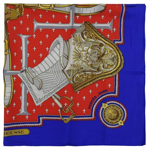 Carré 90 Selles à Housse Scarf Blue/Red